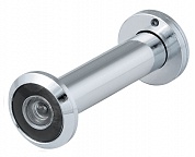 Картинка Глазок дверной FUARO DVZ4, 16/200/70x130 (оптика пластик, угол обзора 200) CP Хром